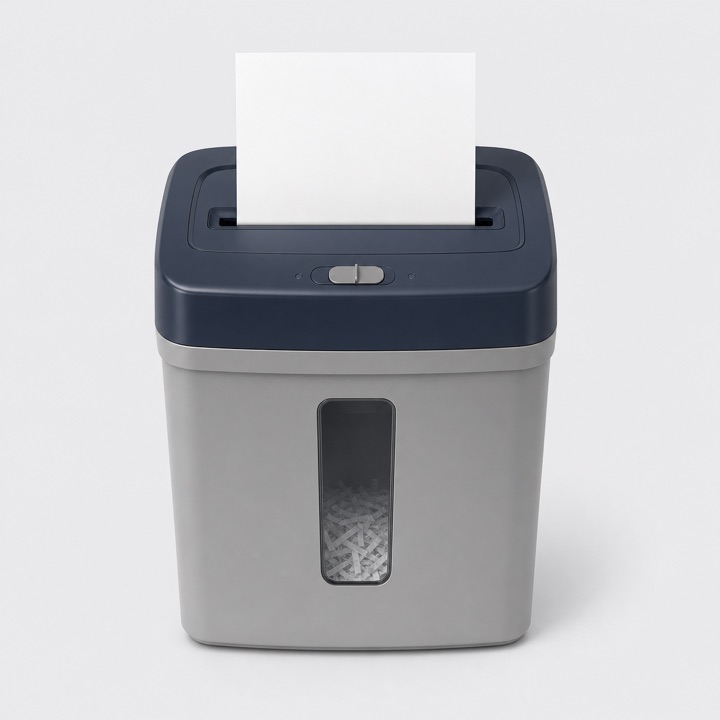 Destructora de documentos ficticio para demostración