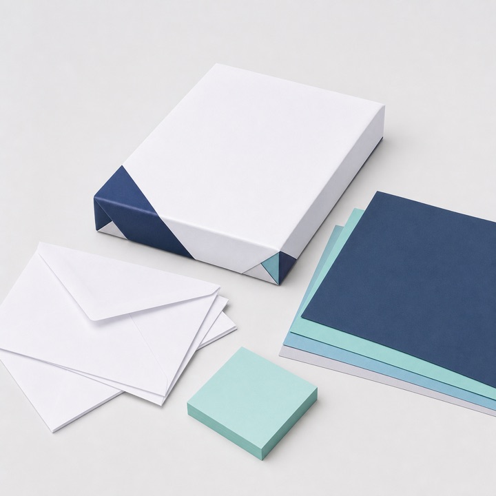 Papel multifunción A4 ficticio para demostración