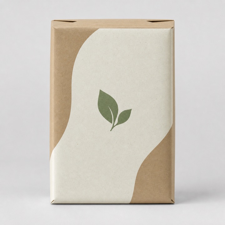 Papel reciclado A4 ficticio para demostración
