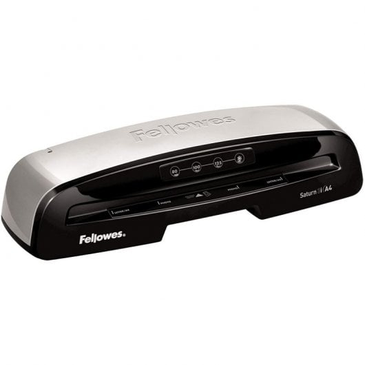Plastificadora plateada y negra Fellowes Saturn 3i A4
