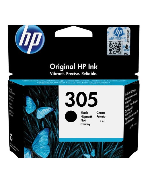 Caja del cartucho de tinta original HP 305 negro